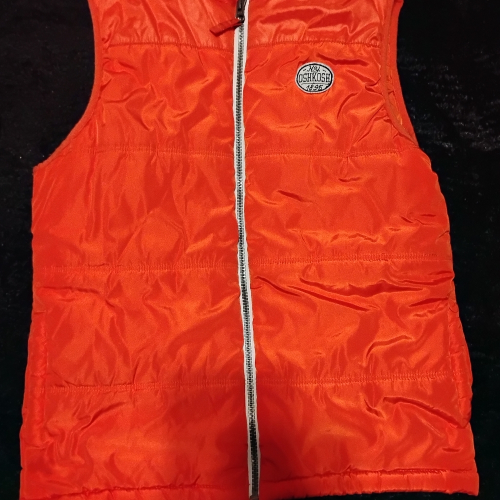 Osh Gosh Bright Orange Quilted Vest
